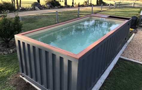 swimmimg pools in big metal boxes|shipping container swimming pools.